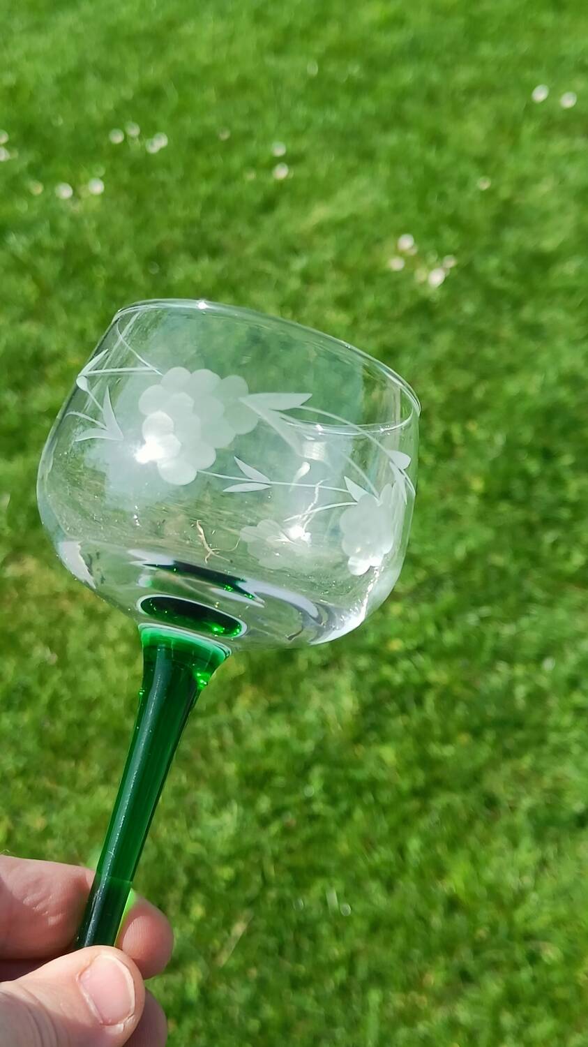 Antique engraved glasses