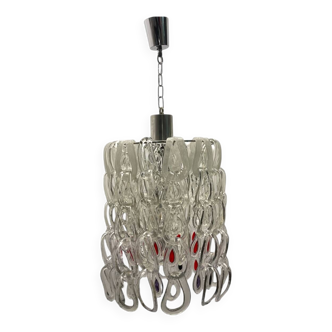 Grand lustre Murano Giogali Link par Mangiarotti Angelo 1970