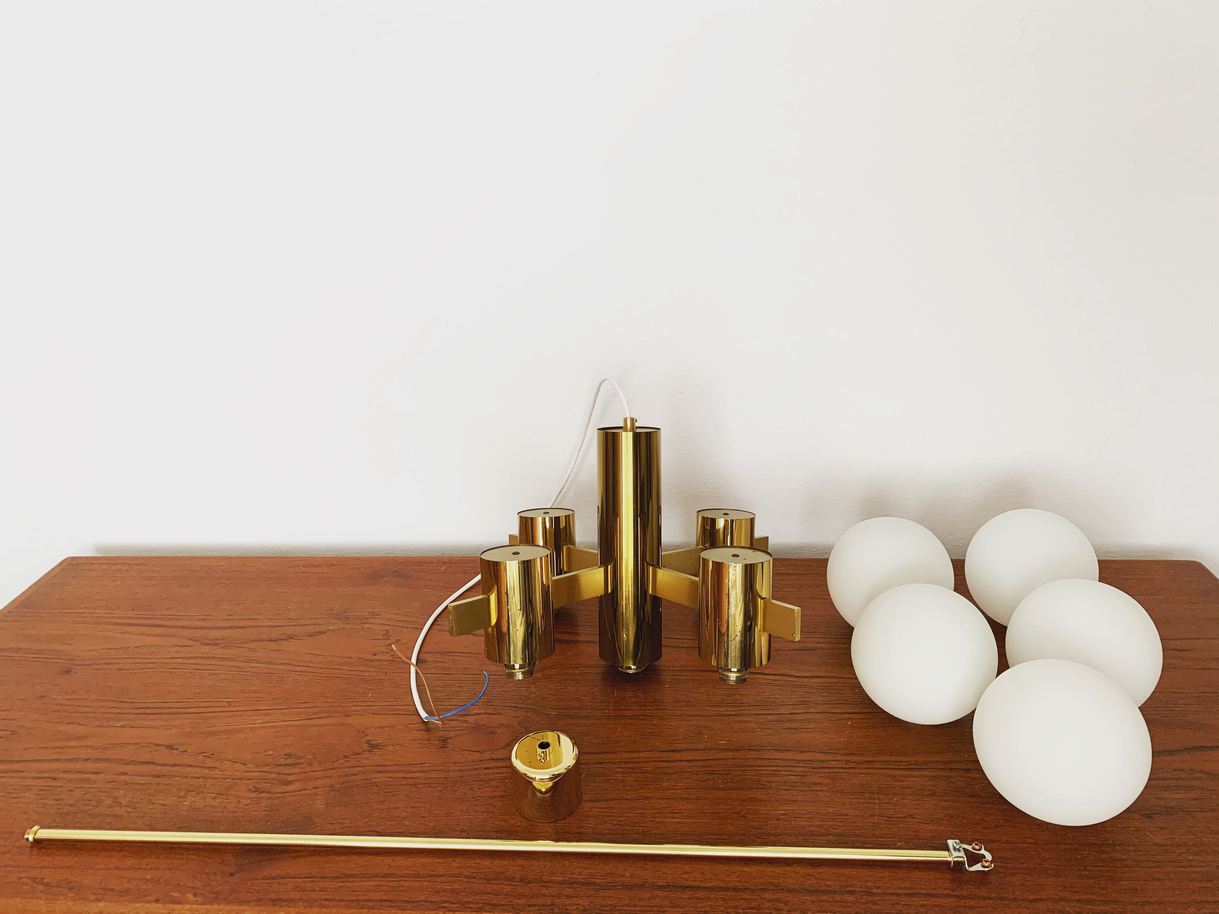 Swedish brass chandelier by Hans Agne Jakobsson