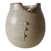 Sculptural stoneware vase signed – studio pottery