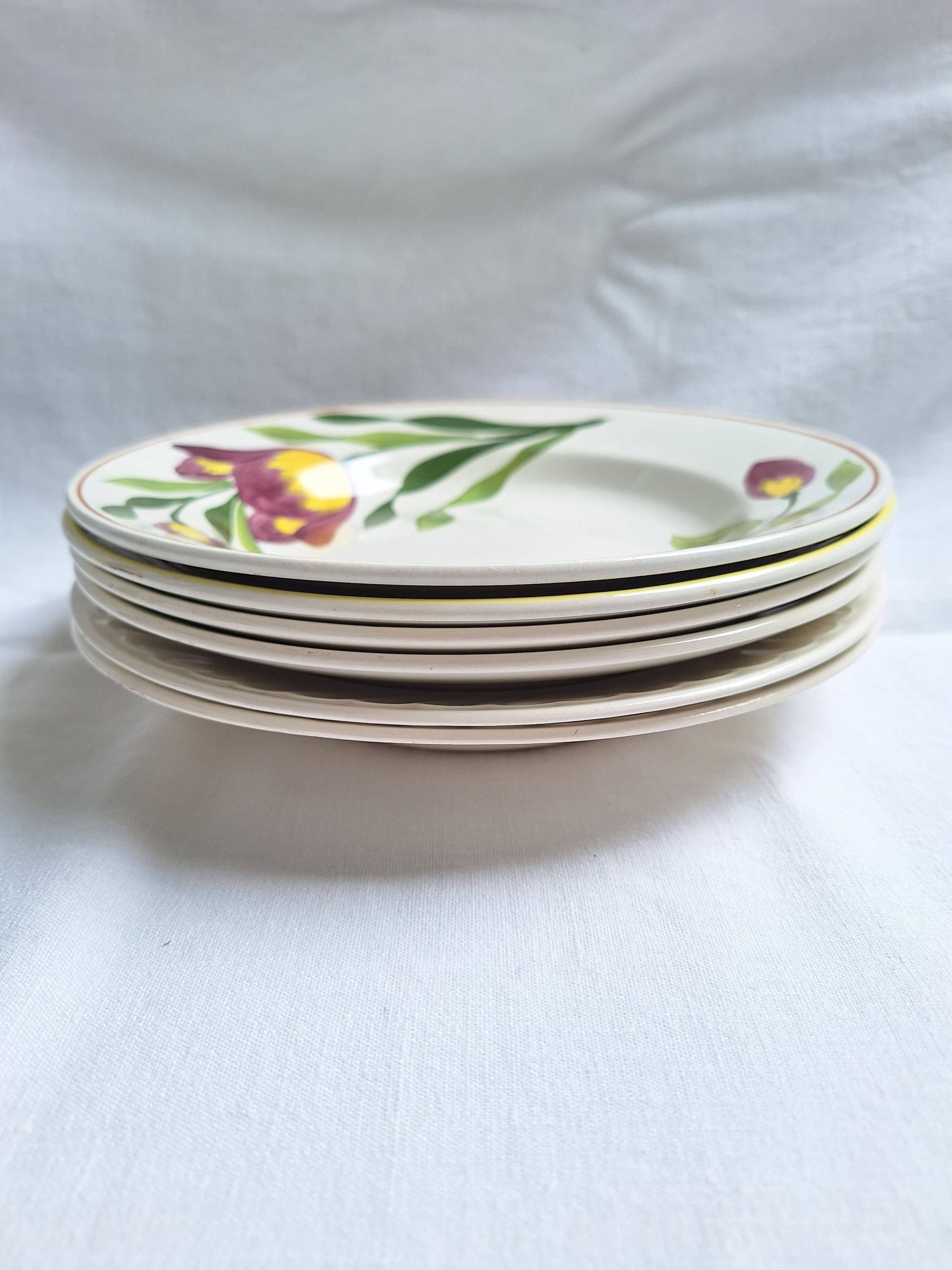 St Amand, Gien, Vintage soup plates