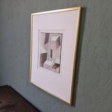 Lithographie suédoise moderne du milieu du siècle signée par Curt Hillfon (1/211) « Formes cinétiques »