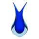 Large Murano Vase Flavio Poli Sommerso Blue Cobalt Turquoise 31.5cm