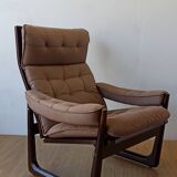 Genega Møbler leather armchair, Denmark, 1960s.