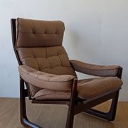 Genega Møbler leather armchair, Denmark, 1960s.