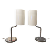 Paire de lampes design vintage chrome – MOOS Suisse – Style italien