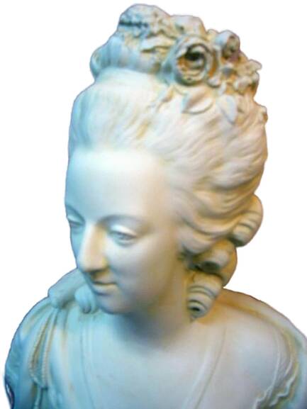 Marie Antoinette bust sand patina H54cm