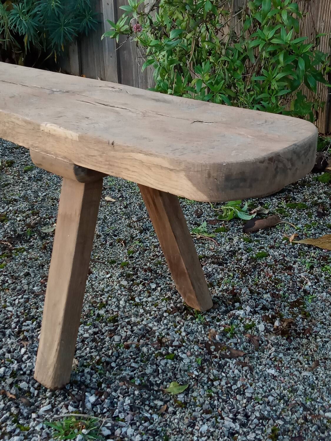 19th century oak farm bench