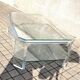 Table-basse en verre et plexiglas altuglas design David Lange 1980