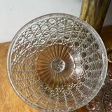 Cloche à fromage ou biscuits ancienne en cristal moulé