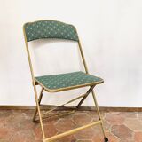 Upcycled vintage folding chair - flowers