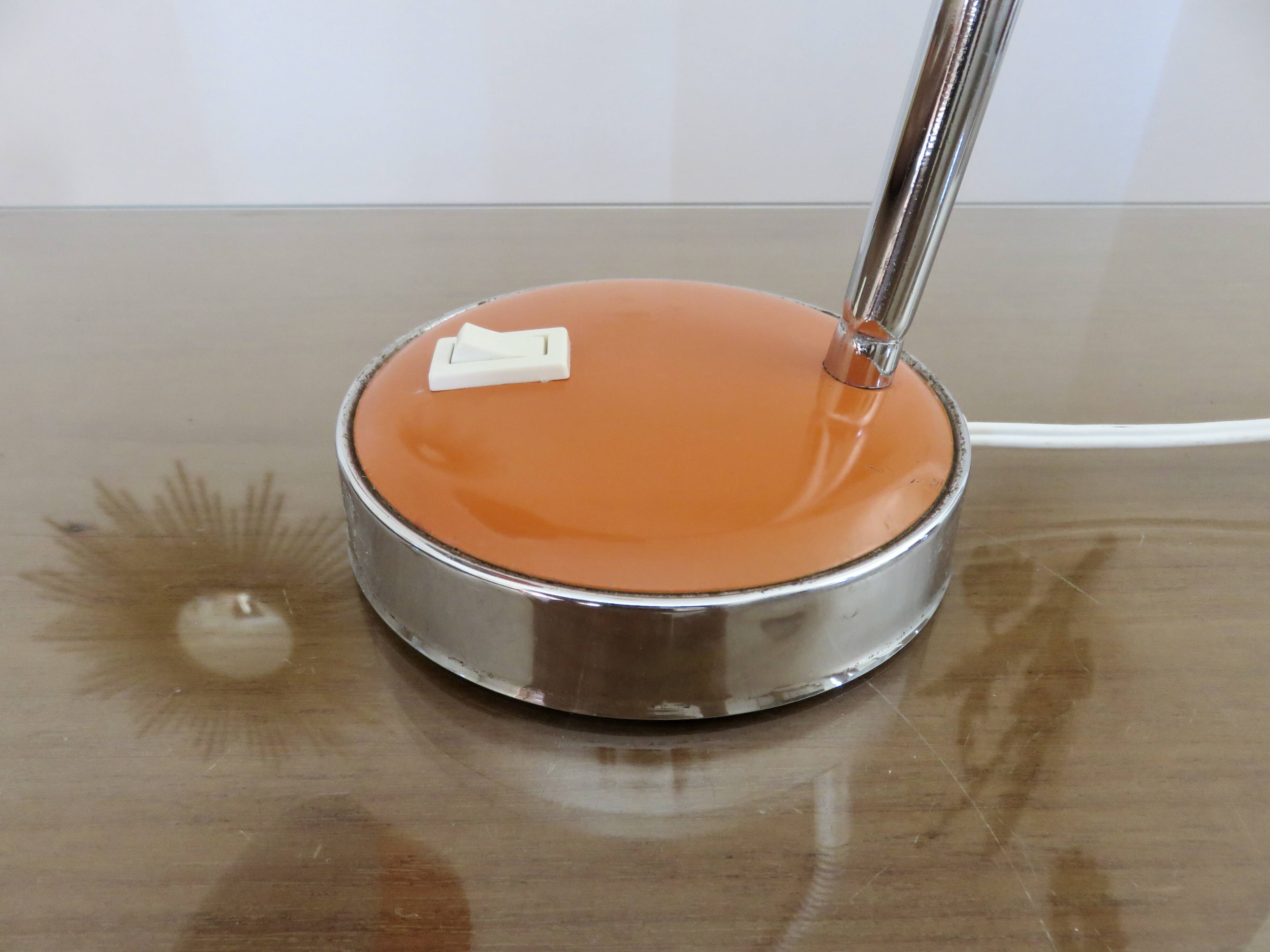 Orange Italian lamp from the 70s