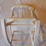 Vintage wooden rocking chair for dolls