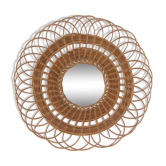 Mirror Wicker 55 x 55 cm