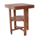 old Art Deco pedestal table in Burmese teak