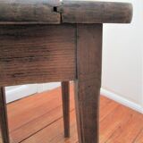 Bedside table solid oak patinated early twentieth century