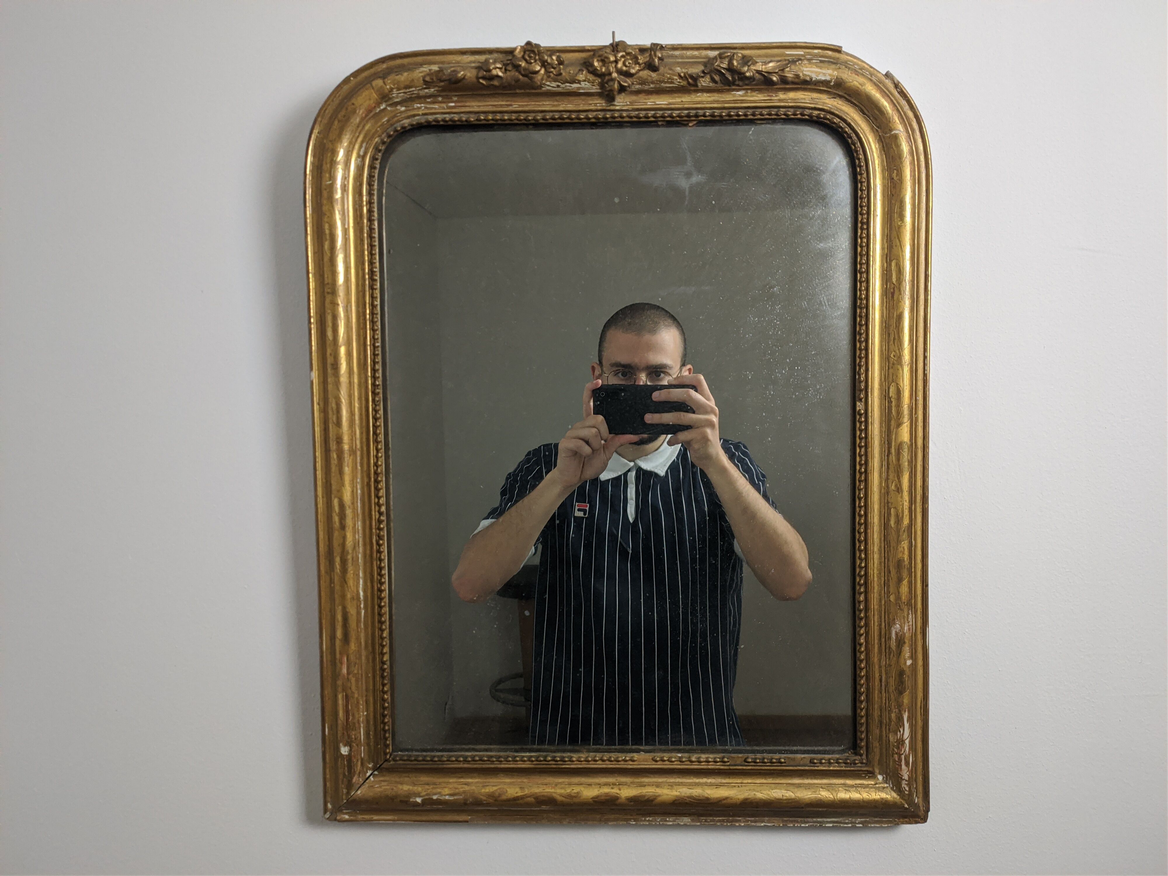 Golden ancient mirror - 60x47cm