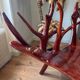 Rosewood bench, Italian work from the 1970s.