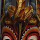 Old oriental mask - carved wood - sri lanka - hand painted