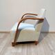 Fauteuil espagnol en hêtre et contreplaqué, années 1990.