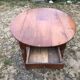 Louis Philippe oval drop-leaf table in solid cherry wood with 2 drawers.