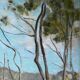 Tableau, huile sur toile, paysage de Provence, la Drome, années 40