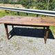 Large rustic farmhouse table bobbin legs
