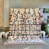 Large modern berber beni ouarain wool rug