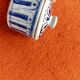 Petite boîte céramique bleue Vintage