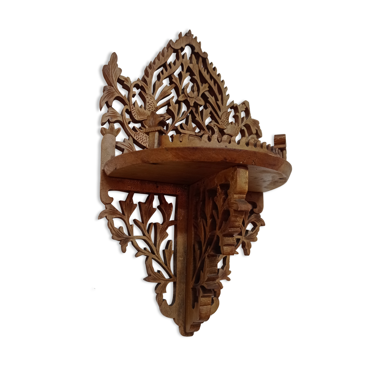 Small wooden wall shelf