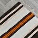 8x10 White & Black Modern Striped Kilim Rug, 243x318Cm