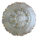 Wall-mounted ceiling light with transparent and amber glass, vintage luminaire.