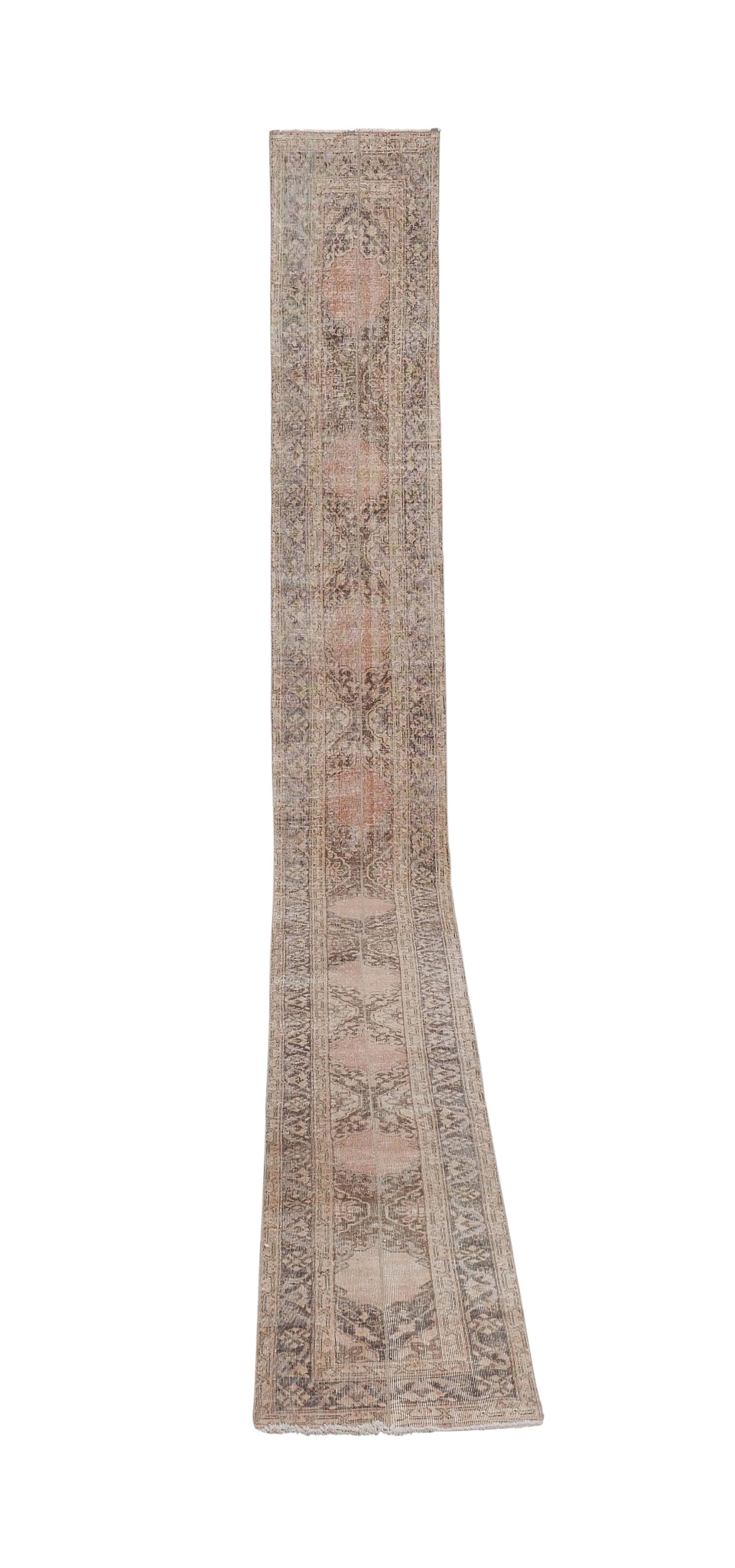 Vintage Turkish Oushak Rug Handwoven 67x692 cm