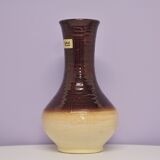 Vintage beige & brown west germany vase bay