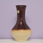Vase vintage beige et marron allemagne de l'ouest bay