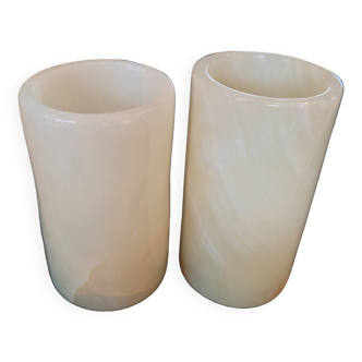 Lot de 2 pots en onyx