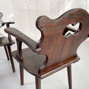 Pair of Savoyard armchairs, France 1950