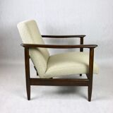 Beige boucle armchair , 1970s