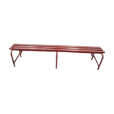 School bench made of tubular iron and wood 209 cm
