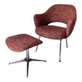 Knoll chair and footrest 1960s