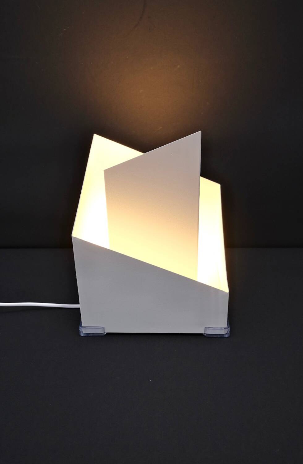 Modernist metal lamp by SCE, France 1950