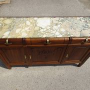 Enfilade Art Déco en noyer et plateau en marbre