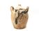 Traditional wabi-sabi stoneware ceramic jar with handles, 1900