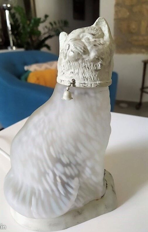 Lampe art déco chat