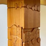 Pine lamp carved 80s