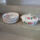 12 antique flat plates + HBCM soup tureen