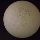 French vintage white Clichy glass ball-shaped replacement shade for lamps.