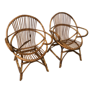 fauteuils rotin bambou