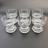 Set of 6 crystal glasses