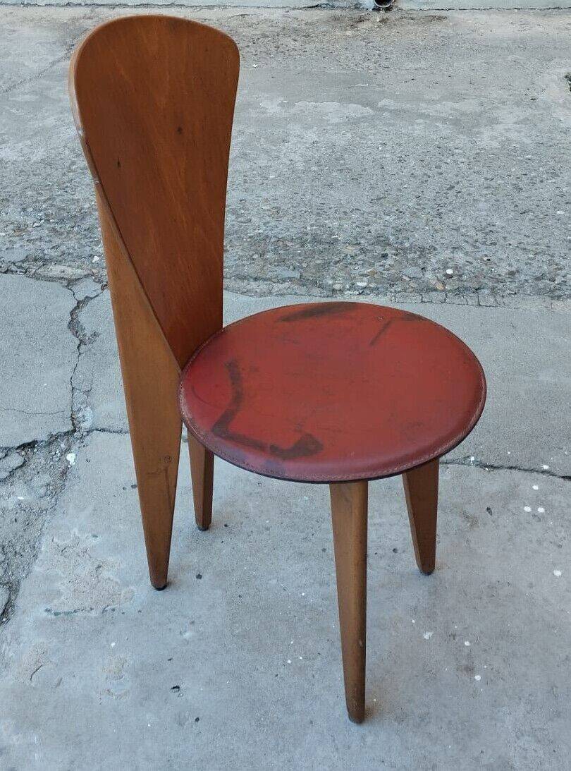 Beautiful Callegari design chair from the 70s, vintage wood